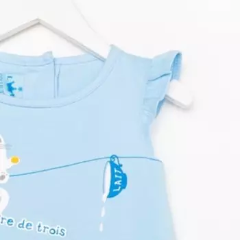 Платье для девочки, рост 80 см, цвет голубой