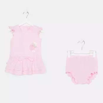 Платье для девочки, рост 80 см, цвет розовый