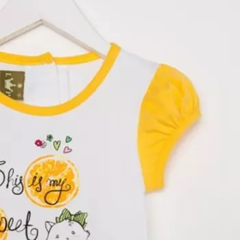 Платье для девочки, рост 92 см, цвет жёлтый