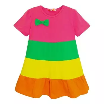 Платье для девочки, рост 98 см, цвет коралловый