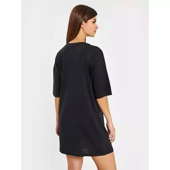 Платье домашнее женское , цвет чёрный, размер 46