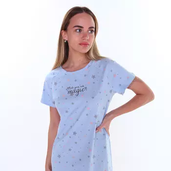 Платье домашнее женское, цвет голубой, размер 52 (XXL)