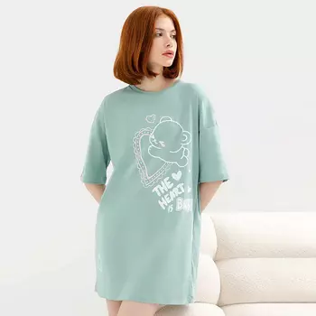 Платье домашнее женское, цвет мятный, размер 50 (XL)