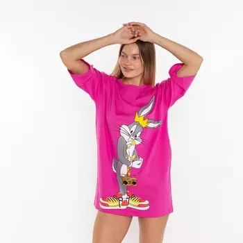 Платье домашнее женское, цвет розовый, размер 54