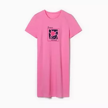 Платье домашнее женское, цвет розовый, размер 44