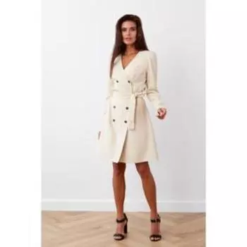 Платье двубортное MIST, беж, 48