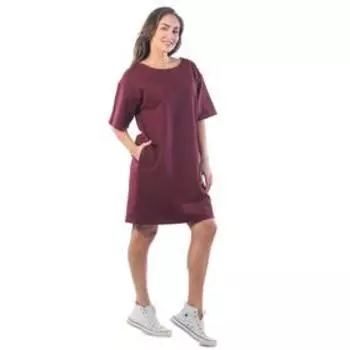 Платье-футболка, размер 46, цвет вишнёвый