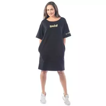 Платье-футболка, размер 50, цвет чёрный