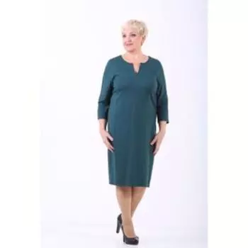 Платье-футляр, размер 56, цвет пыльный зелёный