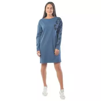 Платье из футера, размер 46, цвет индиго