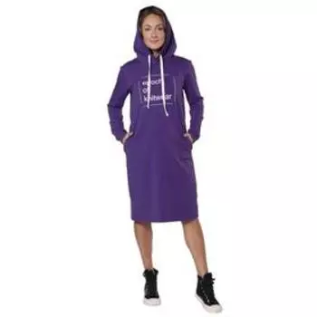 Платье из футера, размер 50, цвет фиолетовый