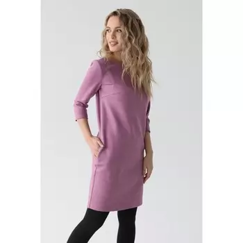 Платье из замши с вырезом на спине, размер 46