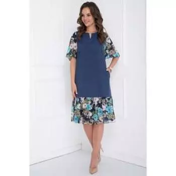 Платье «Эльфина деним», размер 48