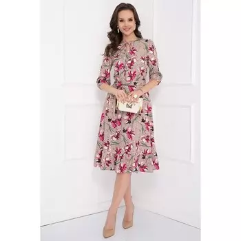 Платье «Кросани бейж фловерс», размер 46