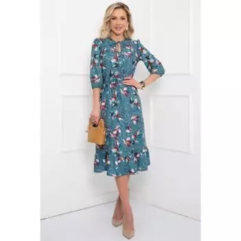 Платье «Кросани бирюза», размер 46