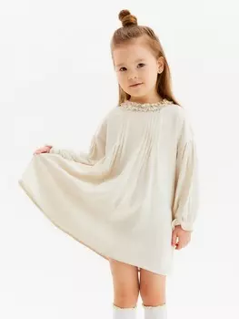 Платье Крошка Я Linen, рост 92-98 см, бежевое