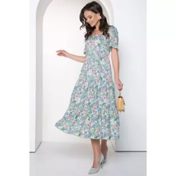 Платье «Ламенция грин фловерс», размер 56