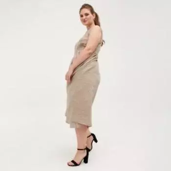 Платье летнее женское MINAKU: Cotton collection, цвет бежевый, размер 50