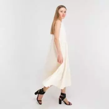 Платье летнее женское MINAKU: Cotton collection, цвет молочный, размер 52
