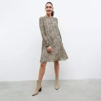Платье летнее женское MINAKU: Green trend цвет бежевый, размер 42