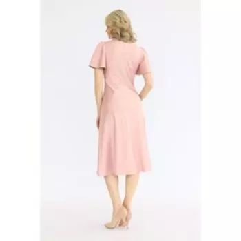 Платье миди с вырезом, размер 52