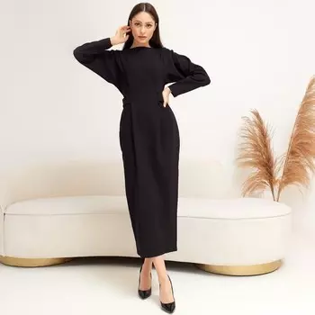 Платье миди женское MIST, размер 42, чёрное