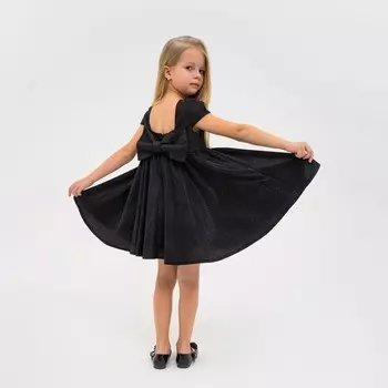 Платье нарядное детское KAFTAN, размер 32 (110-116 см), чёрный