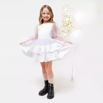 Платье нарядное детское KAFTAN, рост 98-104 см (30), белый