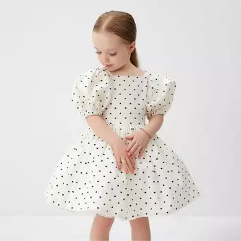 Платье нарядное детское MINAKU: PartyDress, цвет белый, рост 98 см