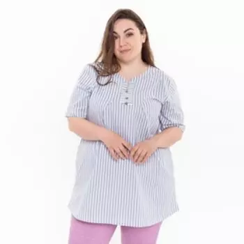 Платье рубашка, цвет серо-голубой, размер 62