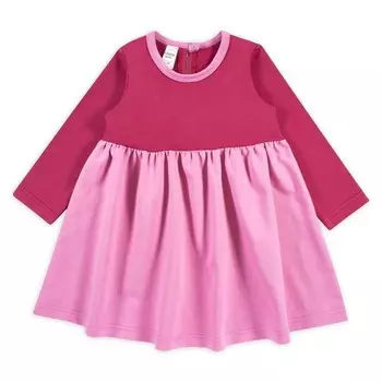 Платье с длииным рукавом, рост 116 см, цвет брусника