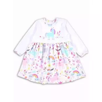 Платье с длинным рукавом «Единорожка», рост 92 см