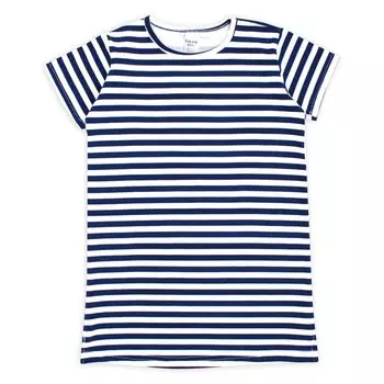 Платье с коротким рукавом с разрезом, рост 122-128 см, цвет синий