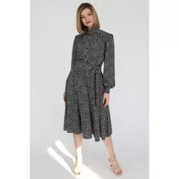 Платье с юбкой полусолнце, размер 42