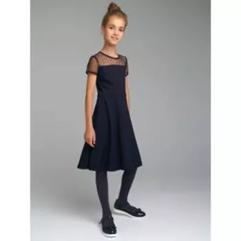 Платье с верхом из сетки, рост 128 см