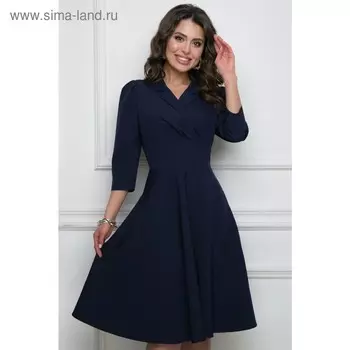 Платье с запахом «Лоретта дарк блу», размер 56