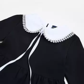 Платье школьное для девочек, цвет тёмно-синий, рост 146 см