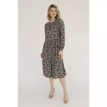 Платье со сборкой, размер 48