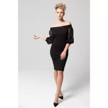 Платье со спущенными плечами, размер 44