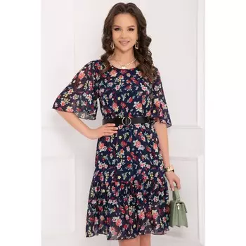 Платье «Супьери блу фловерс», размер 46