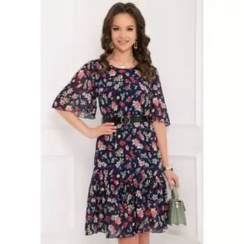 Платье «Супьери блу фловерс», размер 48