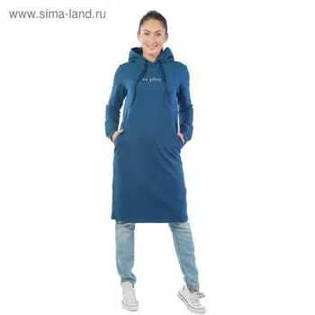 Платье-толстовка To play, размер 44, цвет синий