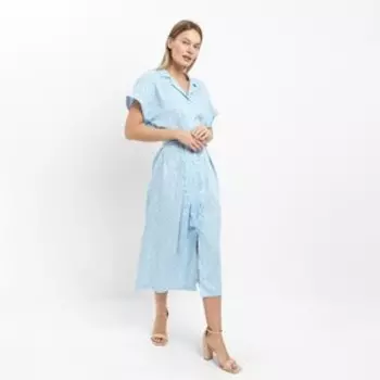 Платье женское, цвет голубой, размер 50