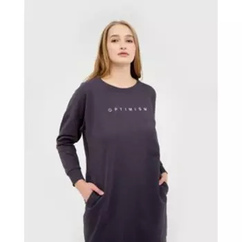 Платье женское, цвет графит, размер 50