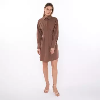 Платье женское, цвет тёмно-бежевый, размер 44