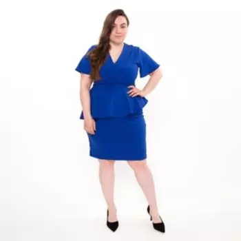 Платье женское, цвет василёк, размер 50