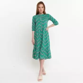 Платье женское, цвет зеленый, размер 48