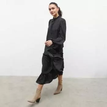 Платье женское длина миди MINAKU: Green trend чёрный цвет, р-р 42