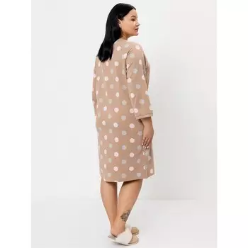 Платье женское домашнее , цвет кофейный, размер 50