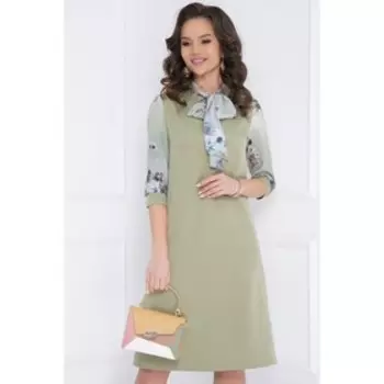 Платье женское «Лолита хаки фловерс», размер 54